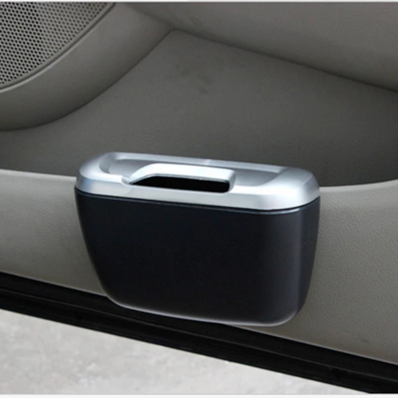

Car Rubbish Box Dust Case Box Trash Can In Car Plastic Trash Bag Car Organizer Box Waste Container Car Accessories