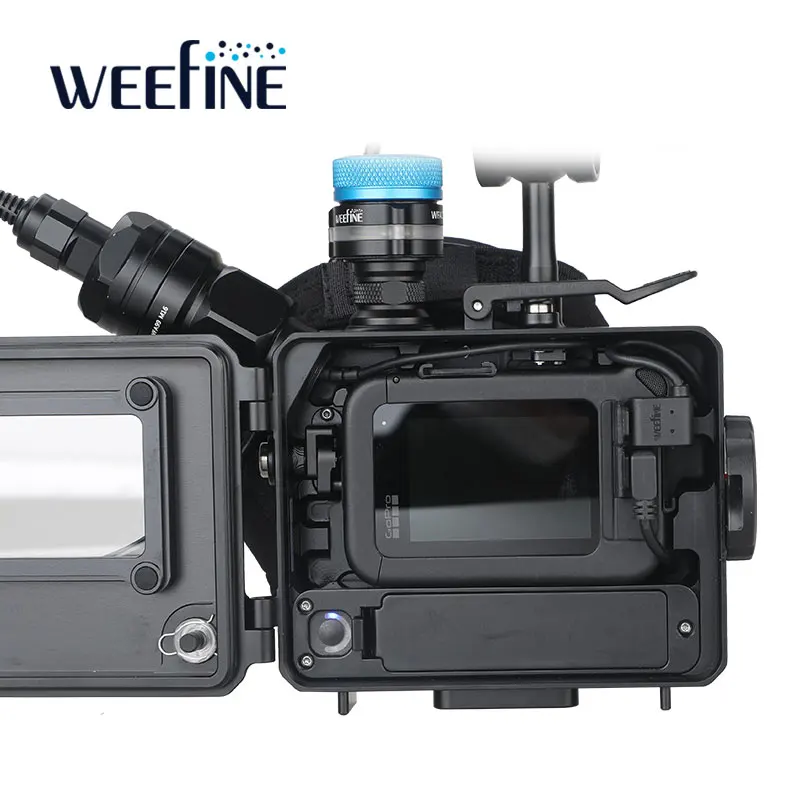 Фото Экшн-камера Weefine WFH-GP1, водонепроницаемый корпус, алюминиевый чехол для дайвинга GoPro DJI, подводное плавание, фридайвинг, подводная видеография №4