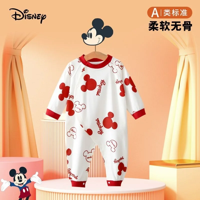 

Spring Autumn Baby Romper Cartoon Mickey Mouse Print Boy Girl Long Sleeve Jumpsuit Roupas Bebes Infant Clothes Toddler Pajamas