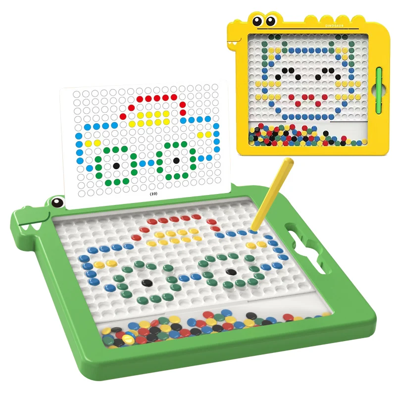 

Children Toys Montessori Magnetic Drawing Board Large Doodle Board with Magnetic Pen and Beads Learning Toy Educational Gift