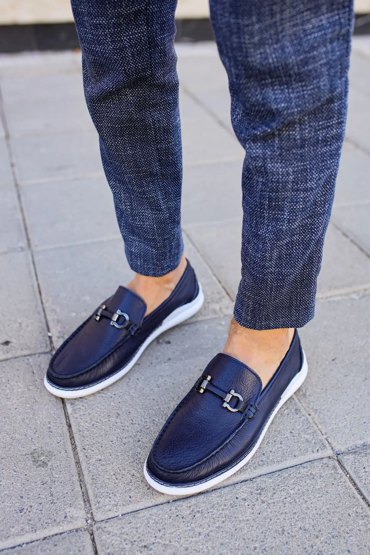 

Dicators Genuine Leather 12264 Navy Blue Leather Men 'S Sports Shoes
