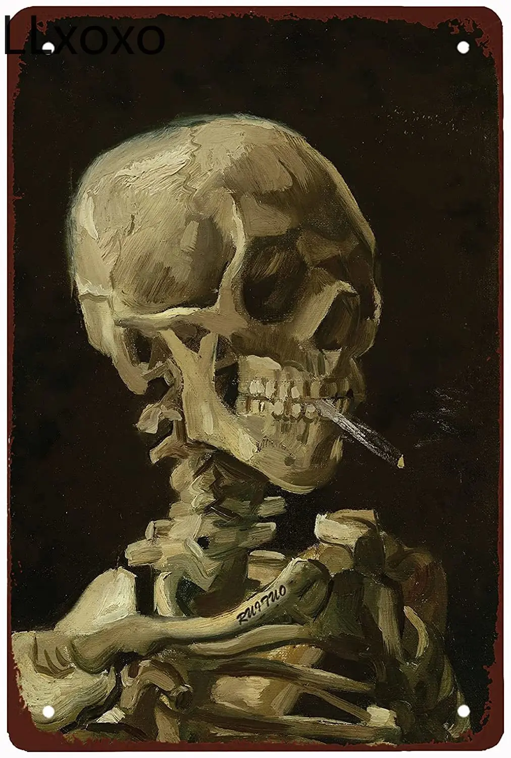 

Vintage Metal Tin Sign Vincent Van Gogh Skeleton Vintage Metal Tin Sign Vintage Poster Design Beer Club Wall Home Decor