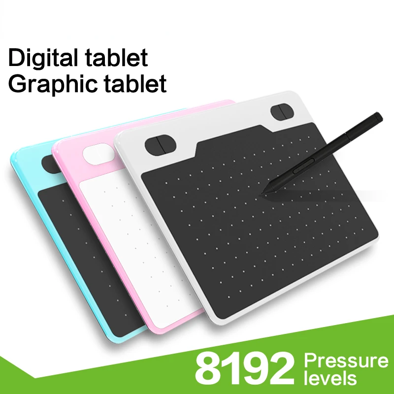 6 Inch Ultralight Graphic Tablet 8192 Levels Digital Drawing Tablet Stylus Battery-Free Pen G Compatible Android Device