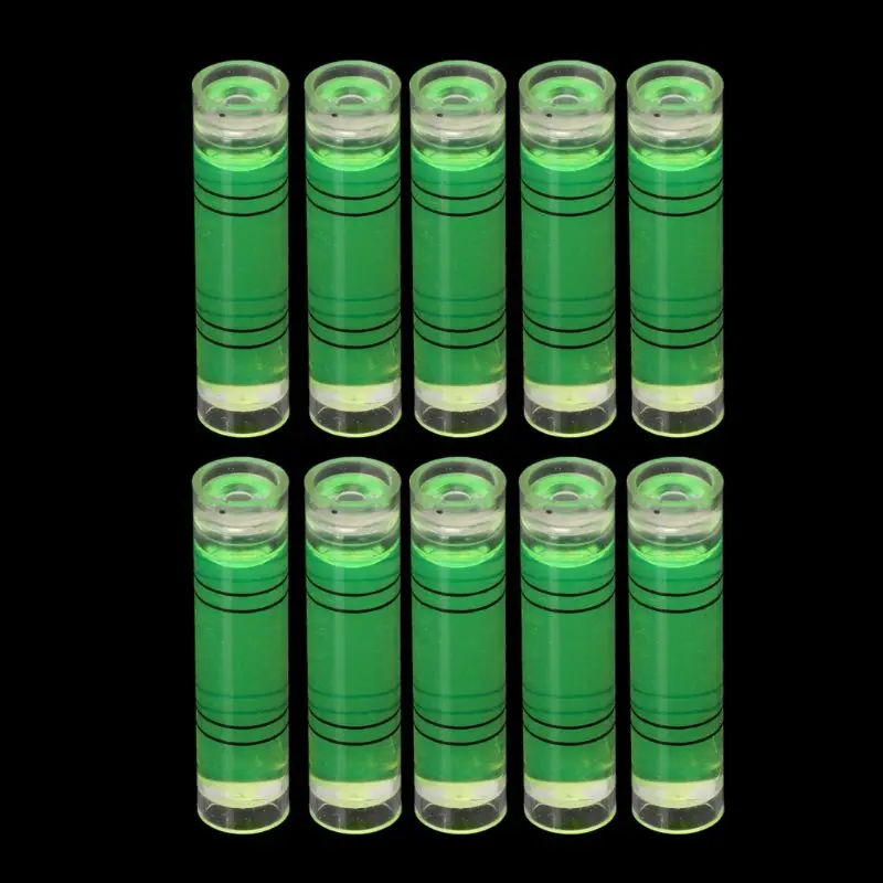 

10 Pieces Cylindrical Plastic Bubble Level Vial for Levelling/Adjust Camera