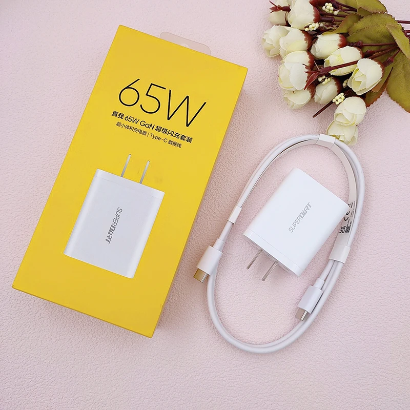 

VCA7JCCH Original Realme 65W PD SuperDart Charger US Power Adapter For Realme 11 10 9 8 Pro GT2 Pro GT Neo2T Narzo 50 30 20 OPPO