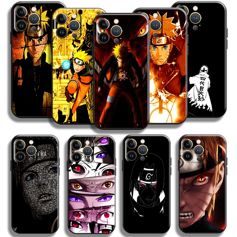 

Naruto Anime For Apple iPhone 13 12 11 Pro Max Mini X XR XS Max SE 5 5s 6 6S 7 8 Plus Phone Case Soft Black Funda Carcasa