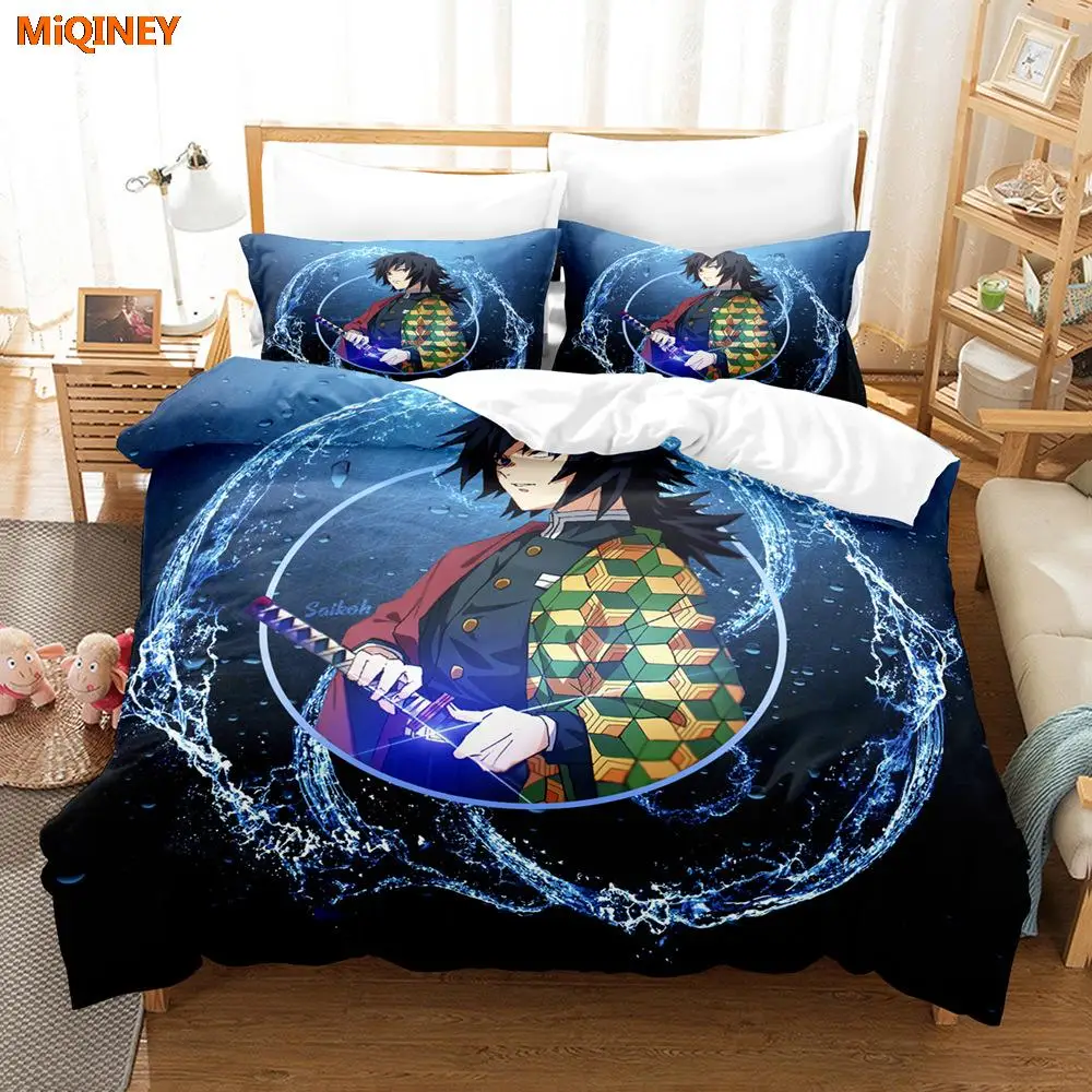 Новинка пододеяльник MiQINEY с 3d изображением рассекающего демонов комплект из двух