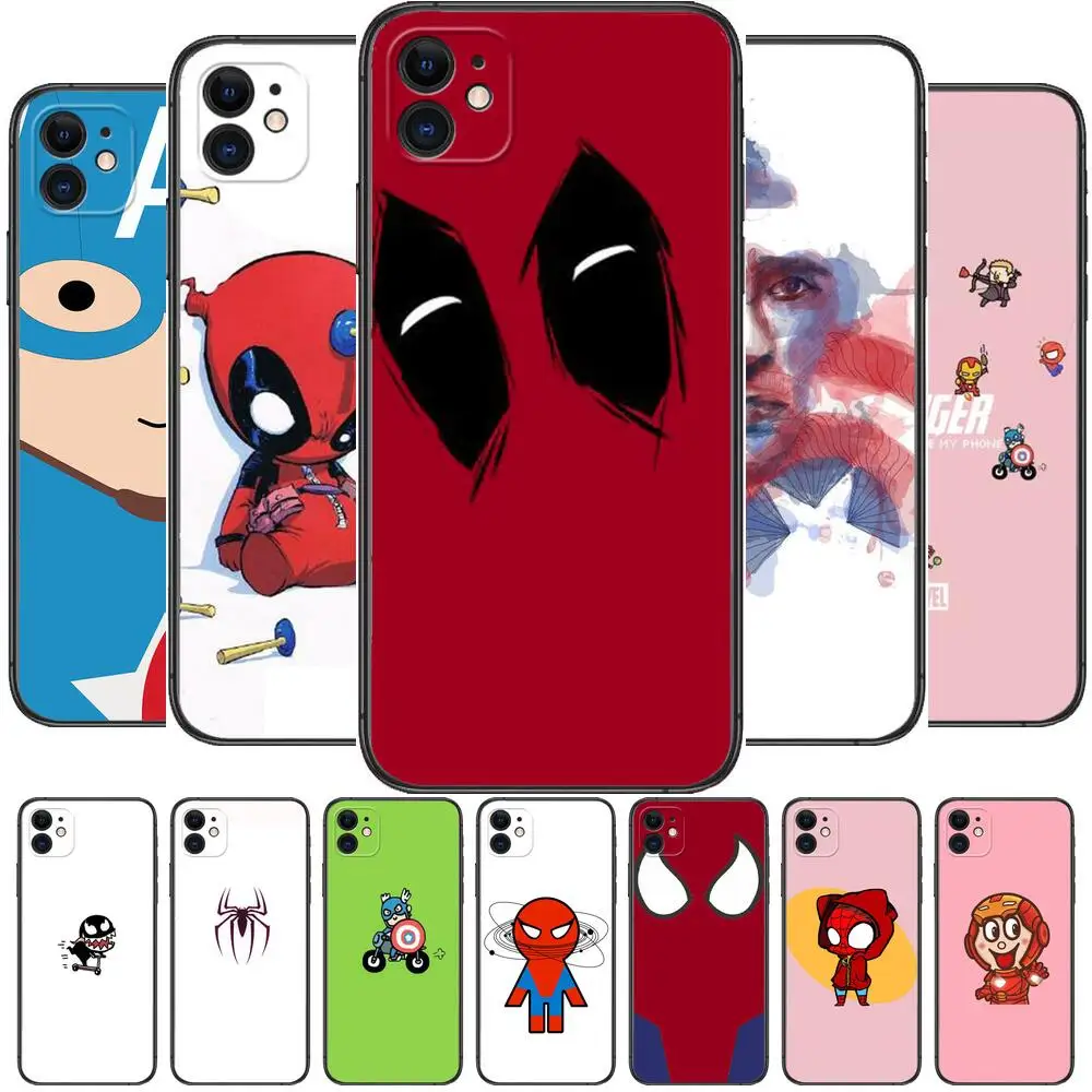 

Marvel cute hero Phone Cases For iphone 13 Pro Max case 12 11 Pro Max 8 PLUS 7PLUS 6S XR X XS 6 mini se mobile cell