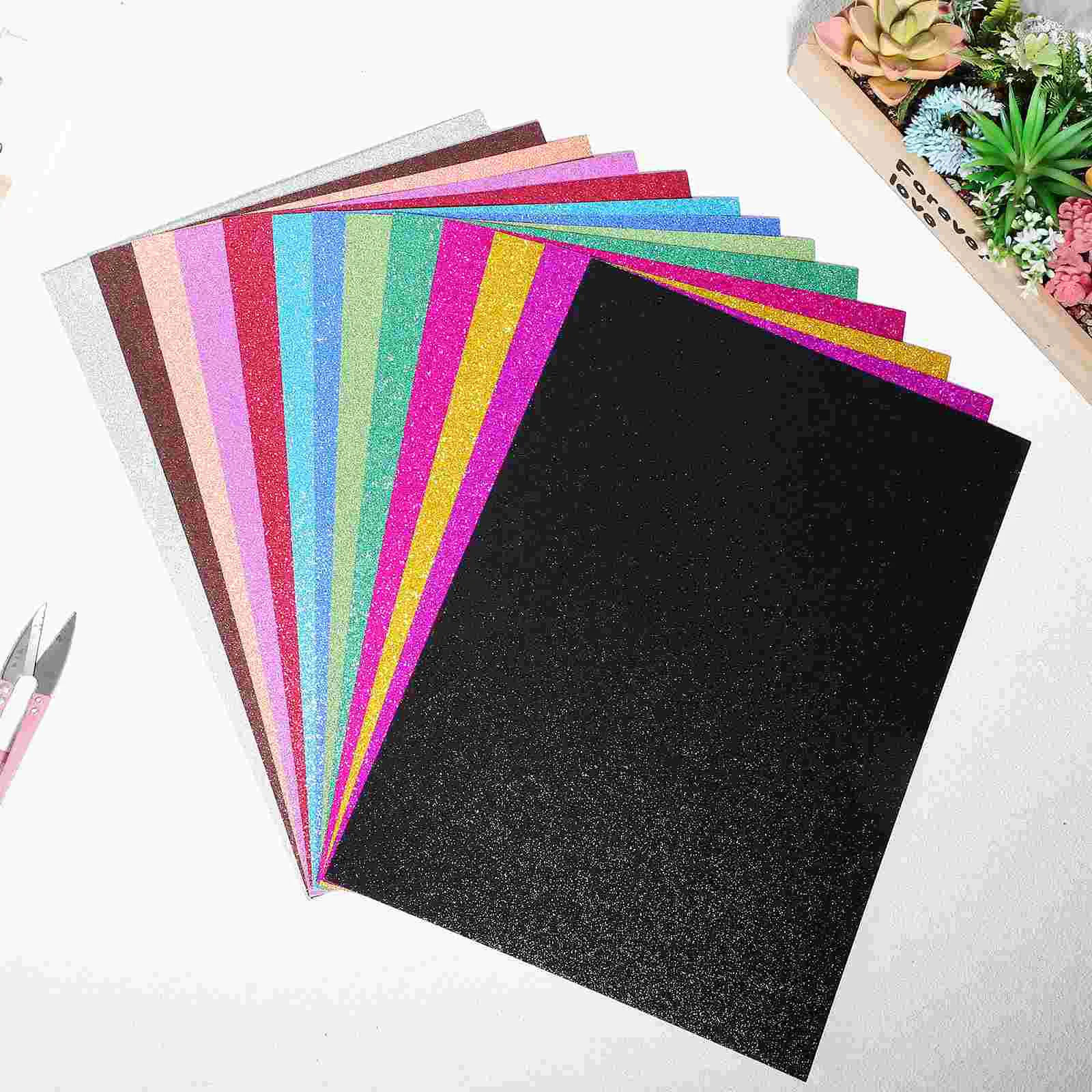 

26 Sheets of Glitter Cards Sparkly Cardstock Assorted Color Pastel Origami Papers for Kids Adults Beginners Diy Crafts