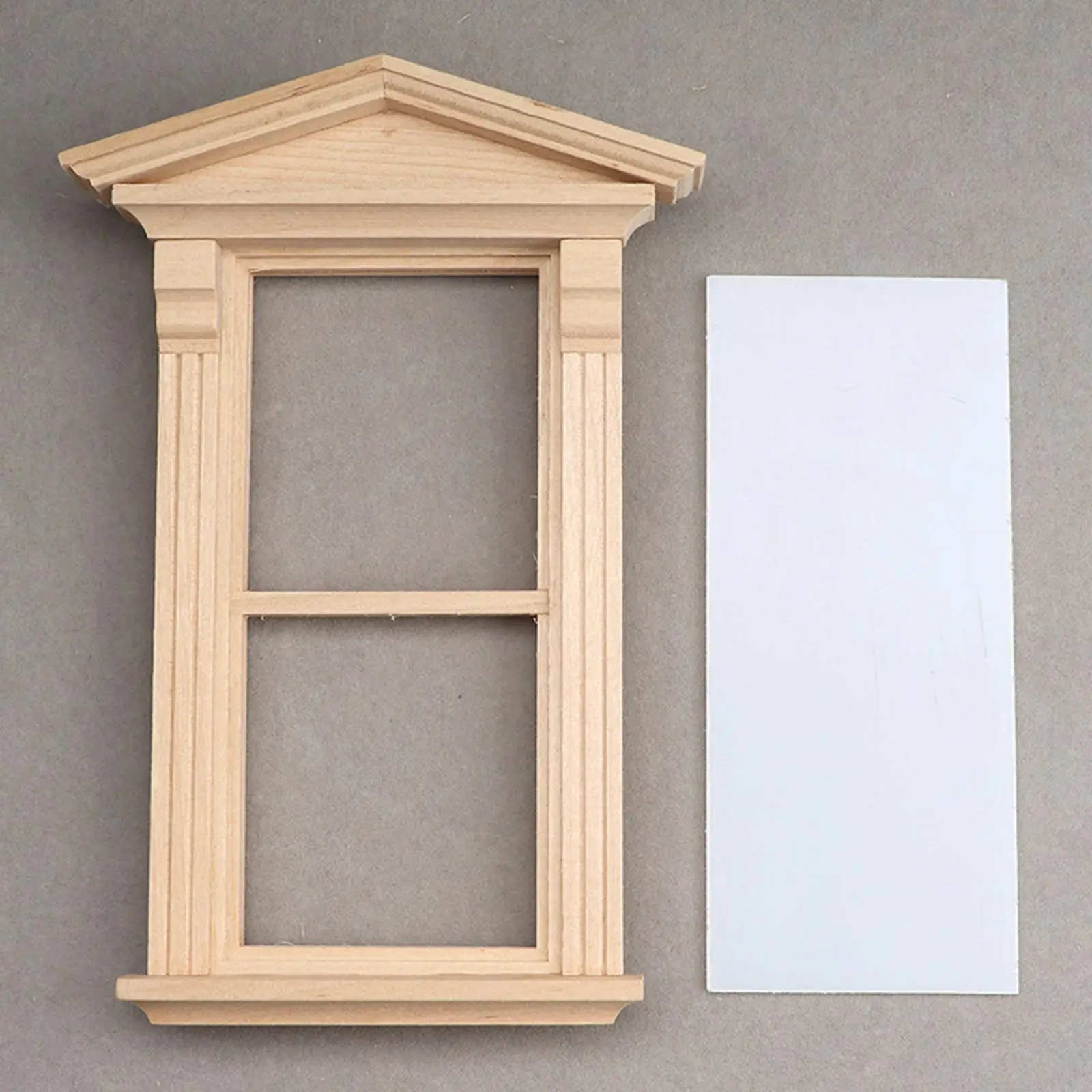 

1/12 Miniature Wooden Window Crafts Asseccories Decoration for Lawn Decor