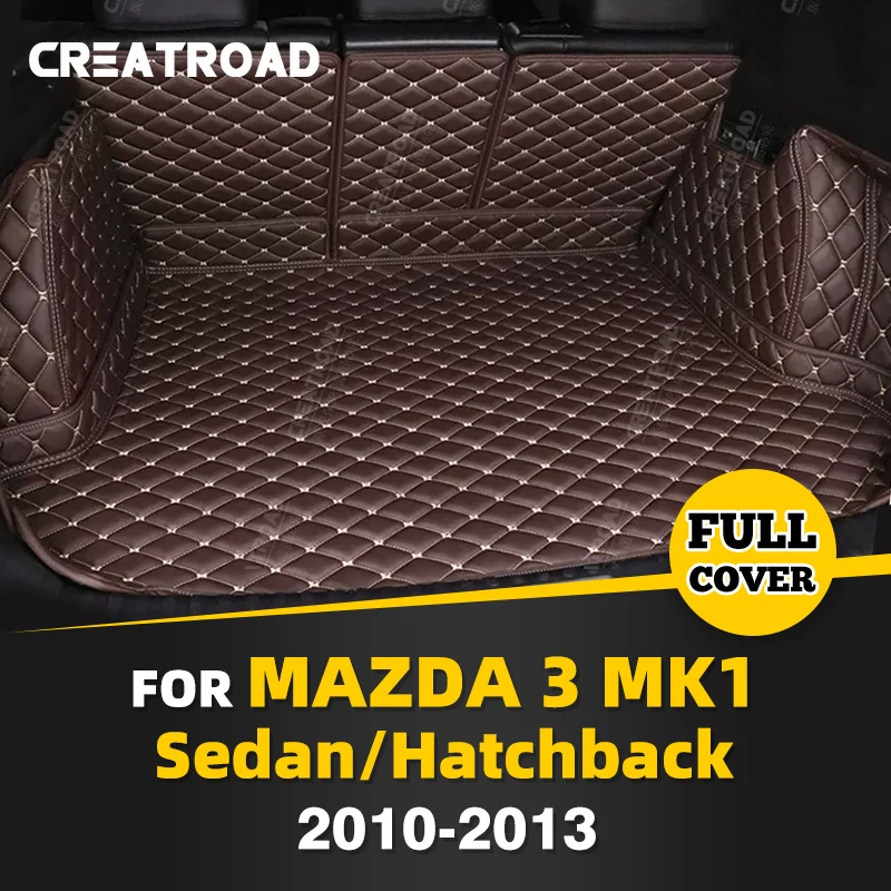 Автомобильный коврик для багажника с полным покрытием Mazda 3 Sedan/Hatchback MK1 5-Seat 2010-2013 12