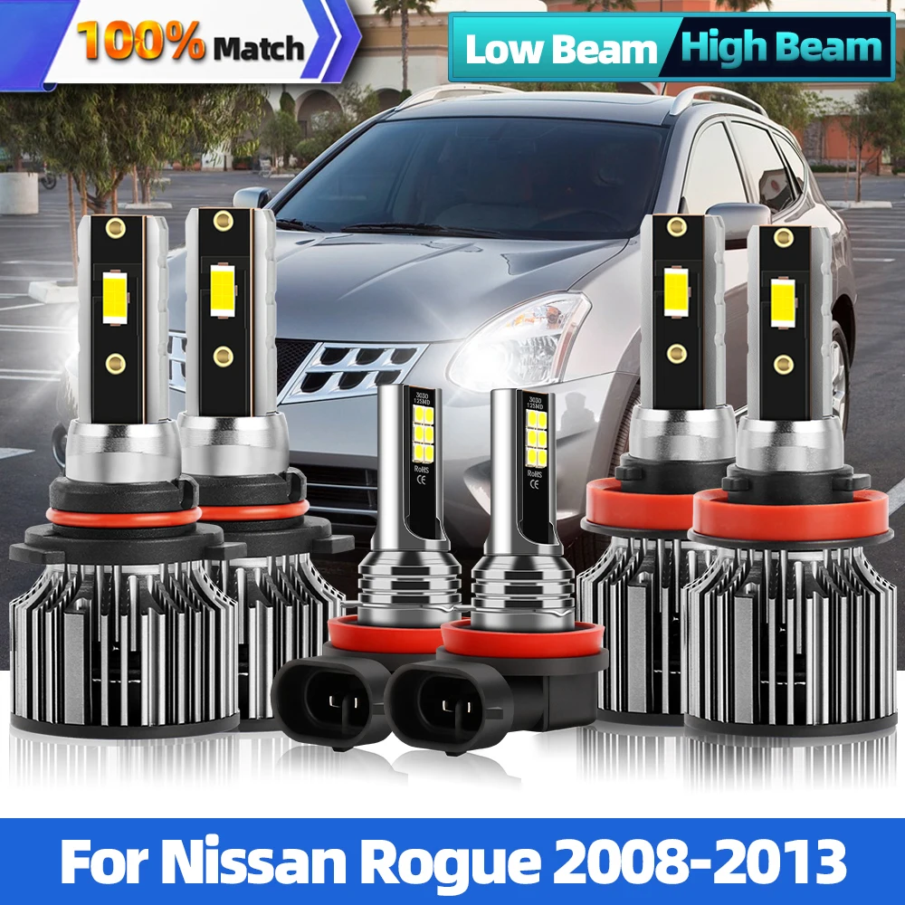 

120 Вт, 6000 лм, Canbus, автомобильная фара, лампа головного света, 9005 K, белая Автомобильная противотуманная фара, 2008 HB3, фонарь для Nissan Rogue 2013-