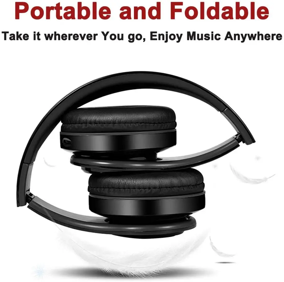 B39 Colored LED Lights Over Ear Stereo Wireless Headset Built-in Mic for Mobile Phones Earphone Bluetooth-compatible Headphones |