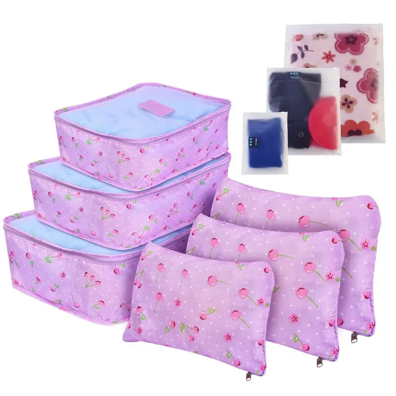 6Pcs Packing Cubes for Travel Luggage Organiser Bag,  Compression Pouches Packing Organizers Storage Bags for Travel Accessories