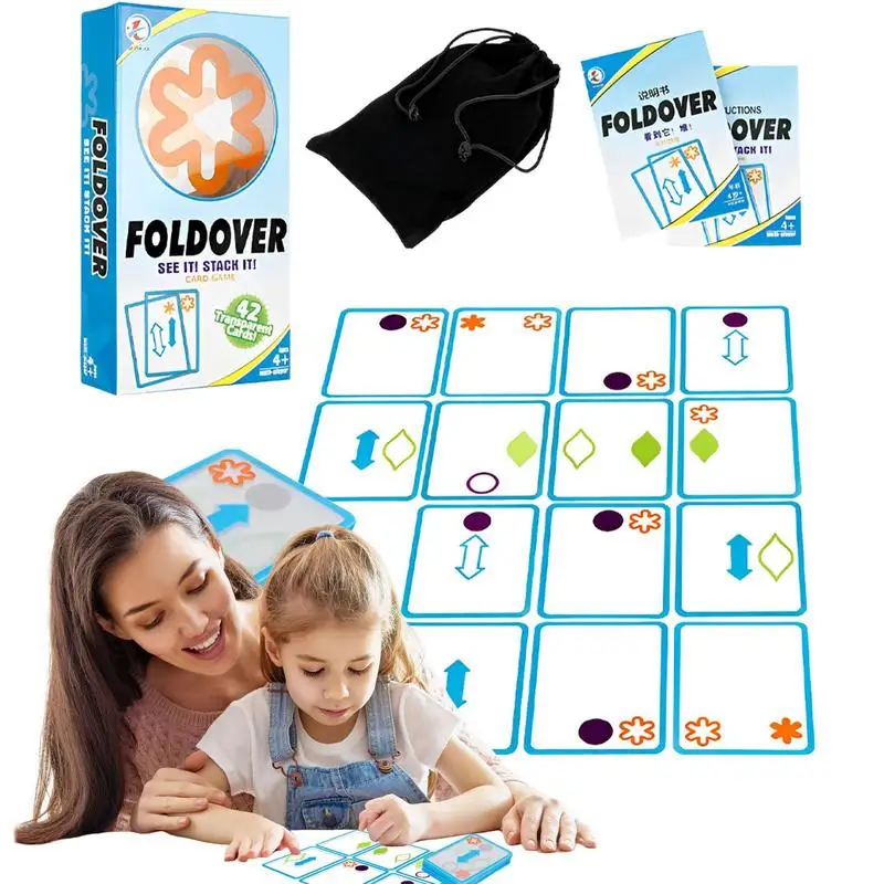 

Spatial Logical Puzzle Table Game Kids Overlapping Swish Transparent Card Spatial Logical Training Parent-child Intelligent Toy