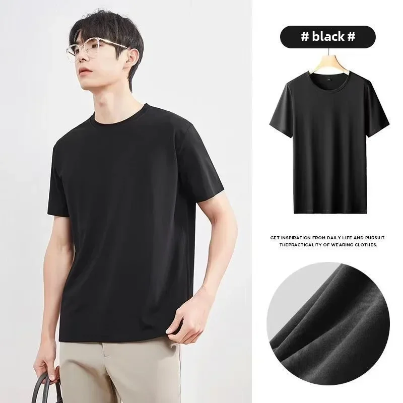 Летние однотонные футболки с коротким рукавом 11 цветов в наличии классический