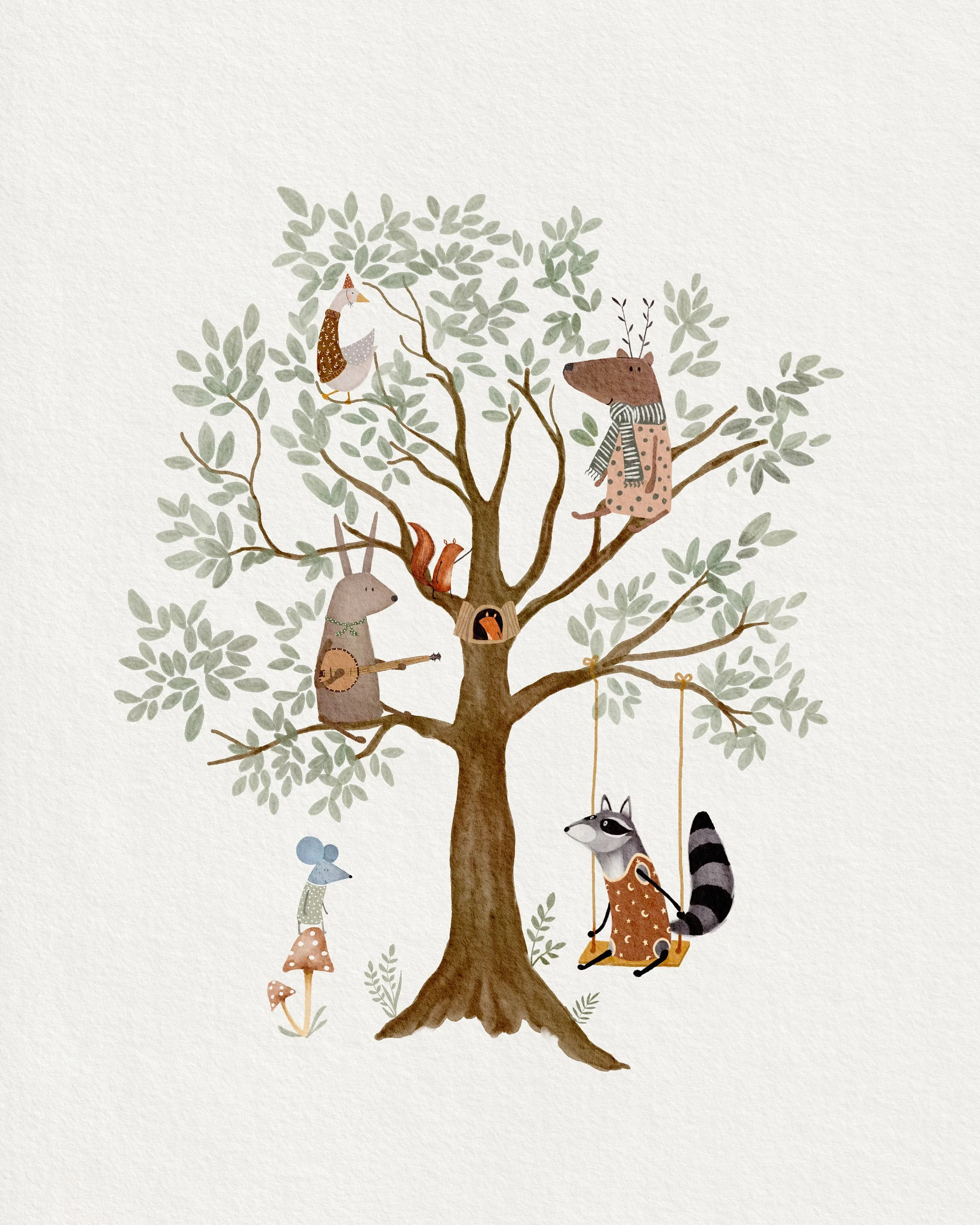 

Художественные принты на холсте "Абстрактное дерево и гриб" yiqing