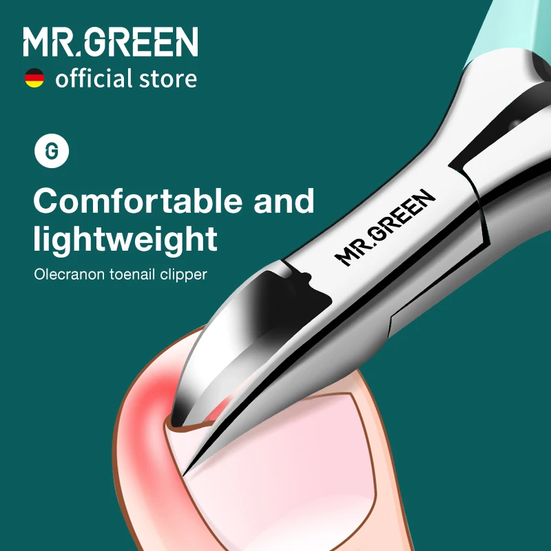 MR.GREEN ingrown Nail Clippers Toenail Cutter Stainless Steel Pedicure Tools Thick Toe Correction Deep Into Grooves |