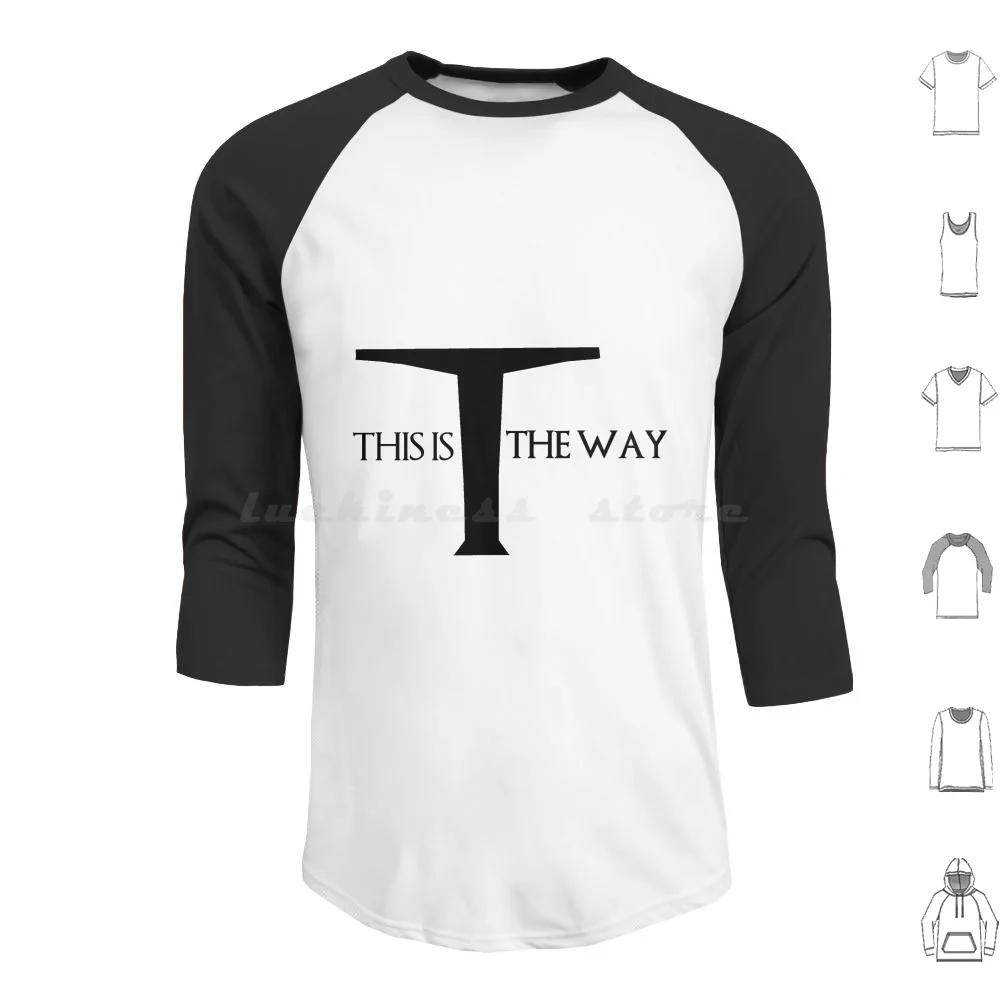 This Is The Way Hoodies Long Sleeve Visor Mando Boba Fett Jango Bounty Hunter Abstract Pattern Baby Meme Cool