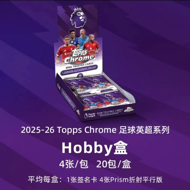 Фото Коллекционные карточки Topps Chrome 2026: Премьер-лига. Полный набор коллекционных карточек футбольных звезд (Hobby/Value/Tin/Hanger). №3