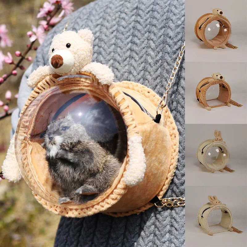 

Carrying Cage Pet Carrier Guinea Pig Box Traveling Bag Hamster Bag Rabbit Small Pet Cute Outside Small Animal