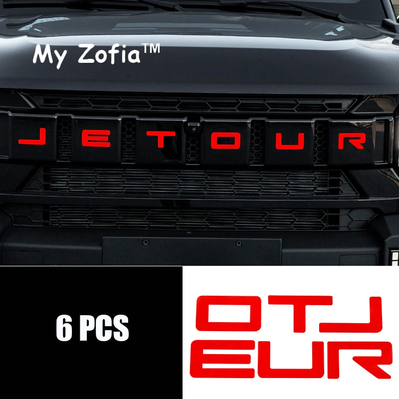 

Для JETOUR T2 Shanhai T2 2024 2025 2026 предупреждающая наклейка на крышку запасного колеса, автомобильная решетка, светящаяся наклейка с буквами, внешние аксессуары