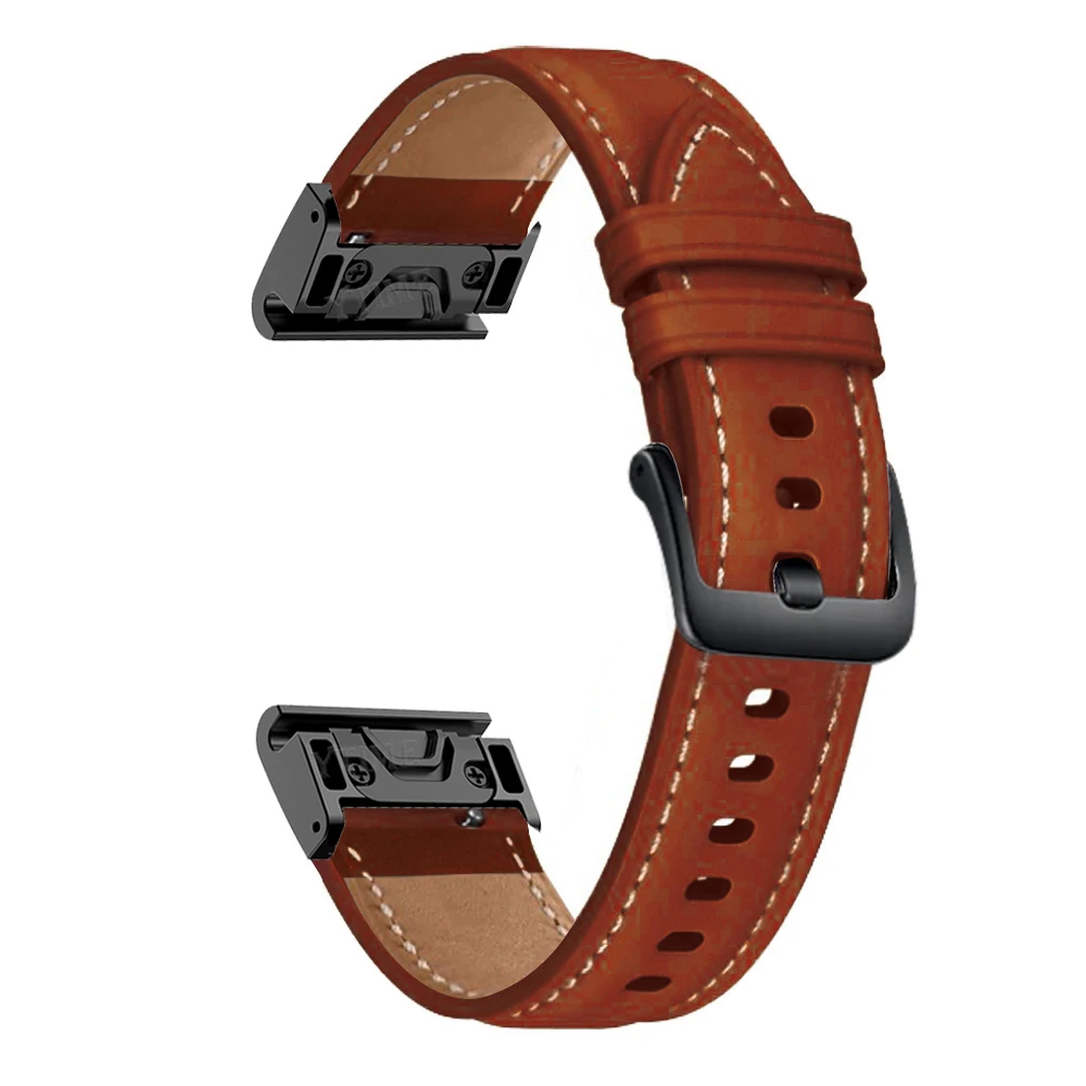 

22mm Genuine Leather Sport Replace Watch Strap For Garmin Fenix 7 6 Pro 5 MARQ EPIX Approach S62 945 Bracelet Easy Fit Watchband