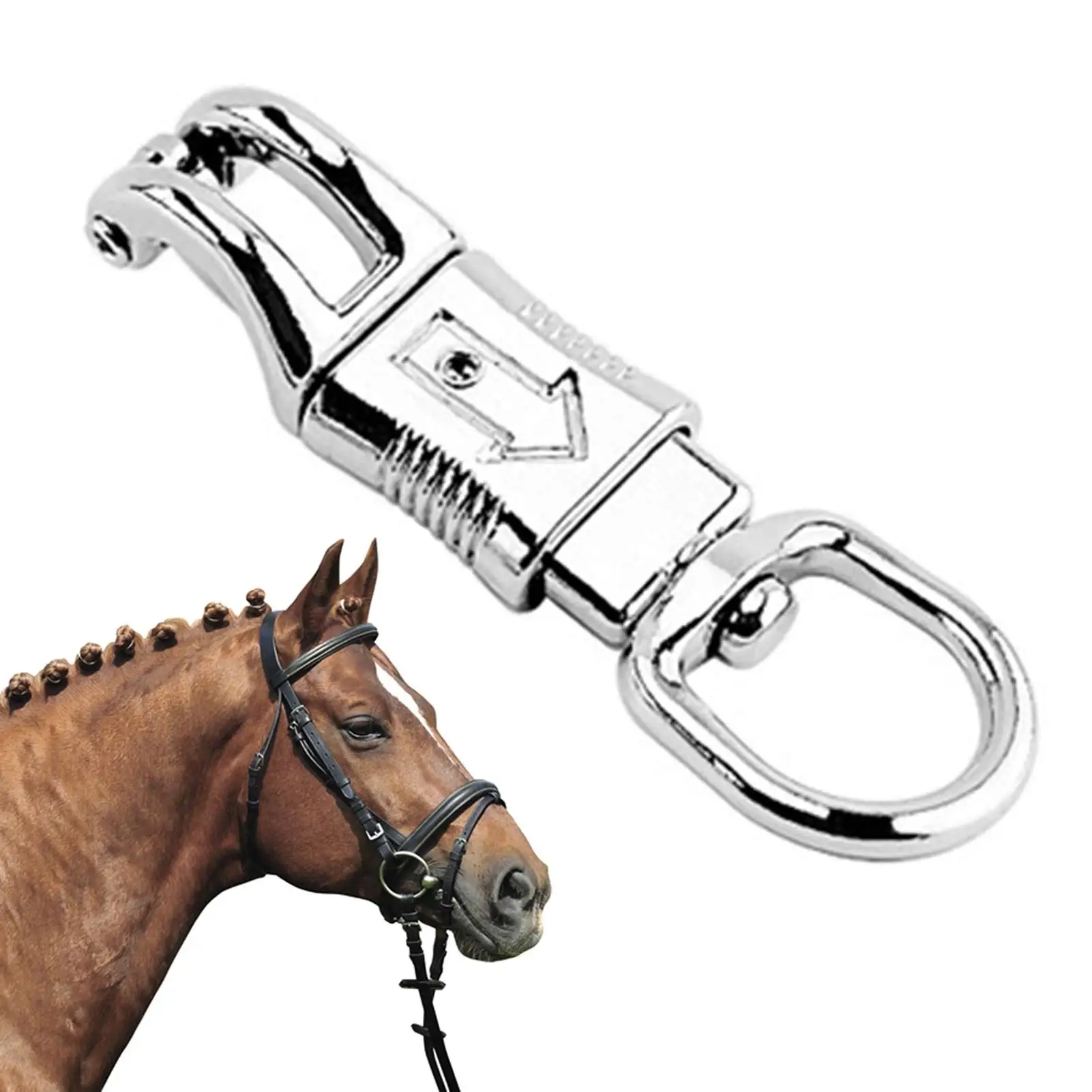 

Horse Rein Hooks Equestrian Panic Hook Zinc Alloy Panic Snap Hook Rotatable Quick Release Buckle Clips Horse Riding Accessories