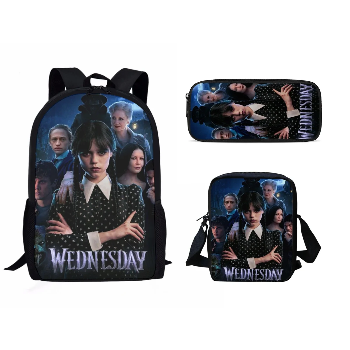 

FORUDESIGNS Large Capacity Customized Schoolbag for Students and Children Crossbody Bag Pencil Bag Schoolbag Three-piece Set Hot