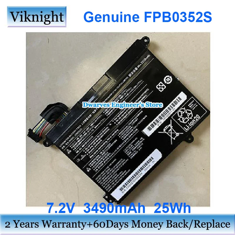 

7.2V 25Wh FPB0352S FPCBP578 Battery For Fujitsu Laptop Rechargeable Battery Packs CP785911-01 3490mAh