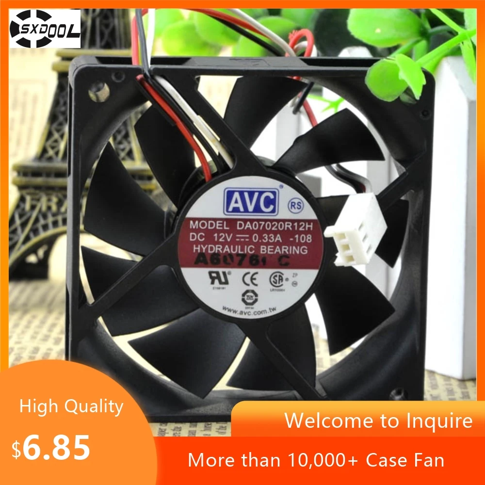 Вентилятор 70 мм 7 см для AVC DA07020R12H 12 В 0 33 А 7020 охлаждения с гидравлическим бесшумным