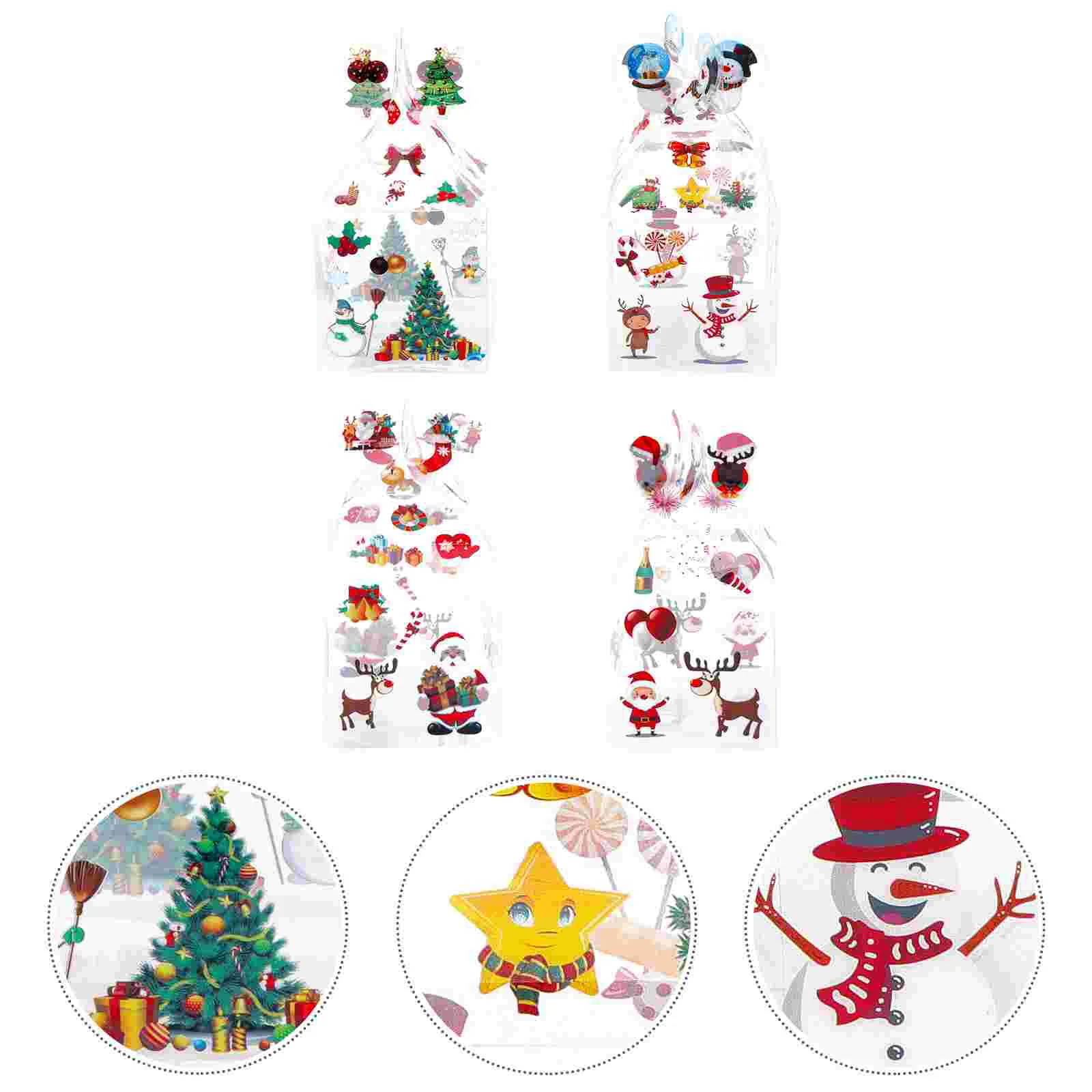 

Box Christmas Candy Xmas Holiday Packing Party Goodie Favor Favors Bags Transparent Wrapping Container Cookie Packaging Cases