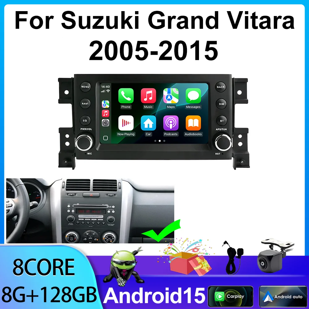 

Автомагнитола Android 7'' с мультимедиа, Wi-Fi, GPS для Suzuki Grand Vitara 3 2005-2015 с поддержкой Carplay и Android Auto