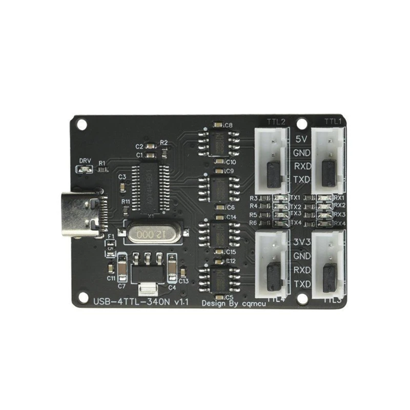USB-модуль TTL CH340 КОНЦЕНТРАТОР с интерфейсом TYPE-C 4-канальный четырехканальный