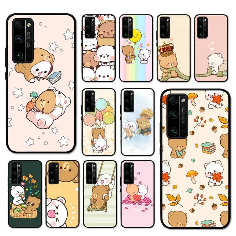 

Cute cartoon bear Phone Case for Huawei Honor 70 50 30 9X 7A Pro 60 20 10 I 9 Lite 8 8S 8X 8C 5A Play Cover