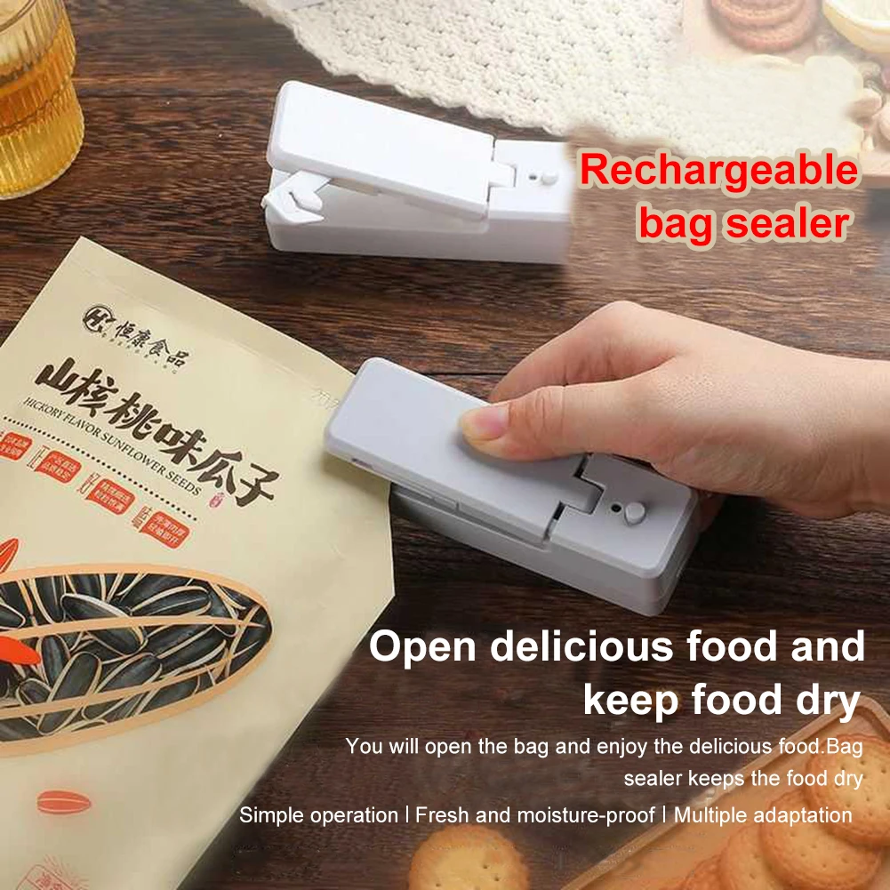 

Mini Heat Bag Sealing Machine Portable Magnetic Sealer Bag Cutter Opener Plastic Food Bag Closure Packing Kitchen Accessories