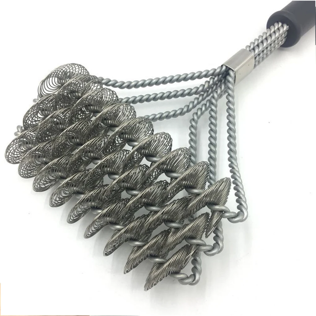 

18" Steel Wire BBQ Grill Brush Heavy Duty Barbecue Grill Cleaning Brush Extra Wide Scraper Scrabber