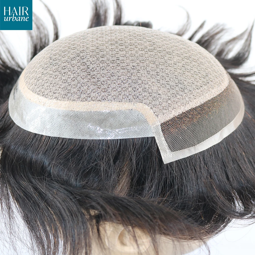 iLace шелковая основа мужской парик швейцарский кружевной фронт 100% человеческие