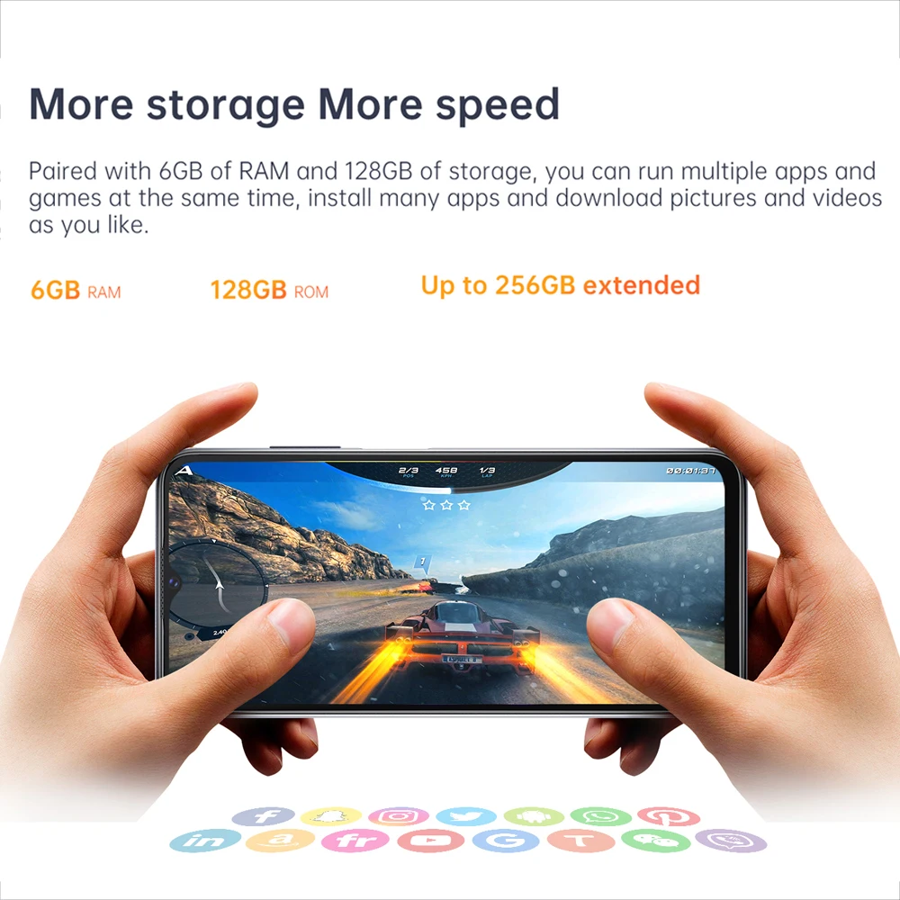 Cubot P60 New Phone 6.517 Inch Display Smartphone Android 12 Octa-Core MT6765 Cellphones 5000mAh Battery Dual SIM 20MP Camera