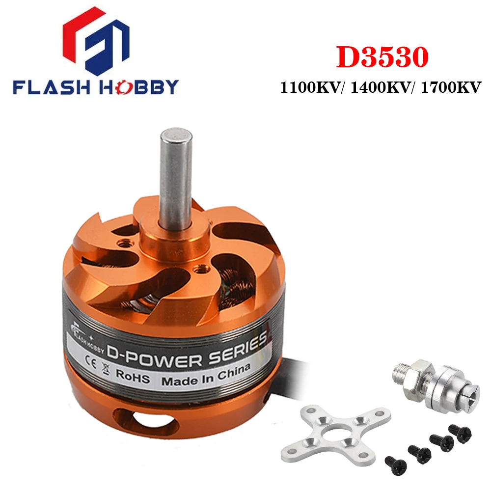 

Бесщеточный двигатель для мини-мультикоптера FLASHHOBBY D3530 1100KV/ 1400KV/ 1700KV 2-4S
