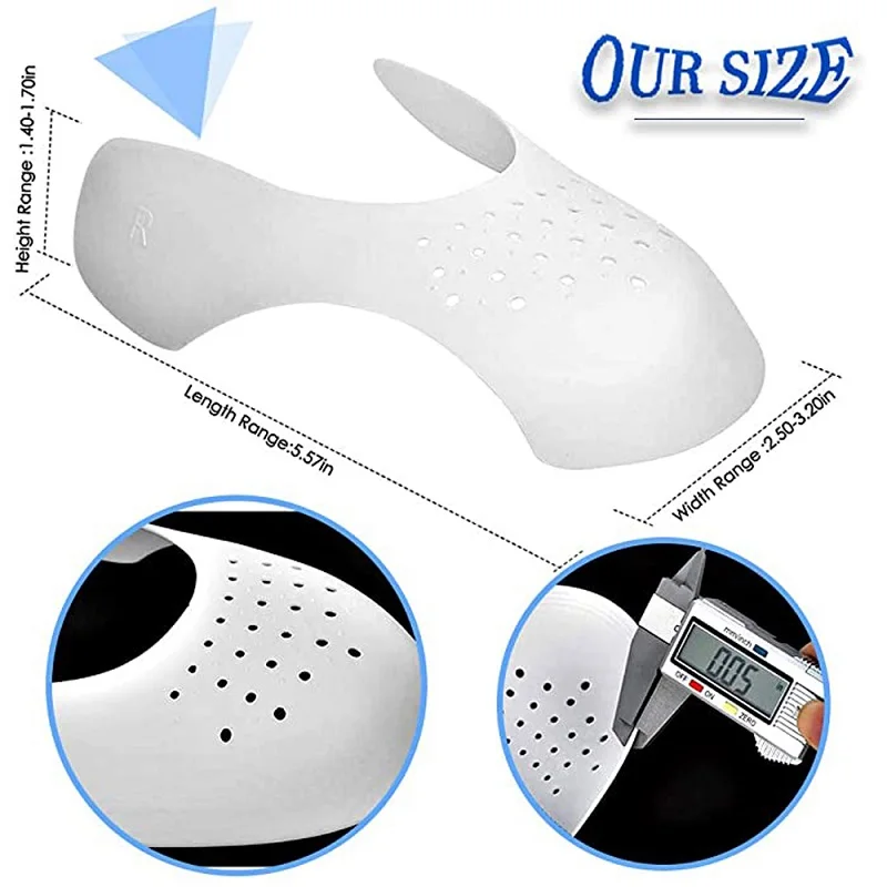 1 Pair Sneaker Shield Sneakers Anti Crease Wrinkled Fold Shoes Support Toe Cap Sport Ball Shoes Head Stretcher Head Shield