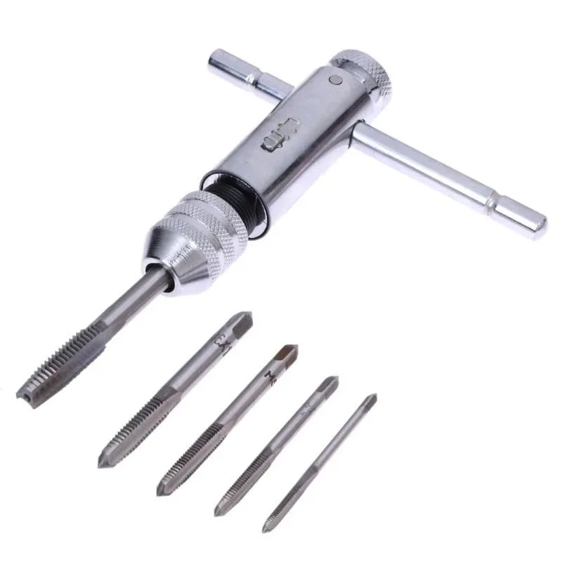 

5x Metric Tap Set Of Taps Drill Bits Hand Tools Set M3-M8 Machine Spiral Point Screw Thread Taps And Dies Set Metal Wood