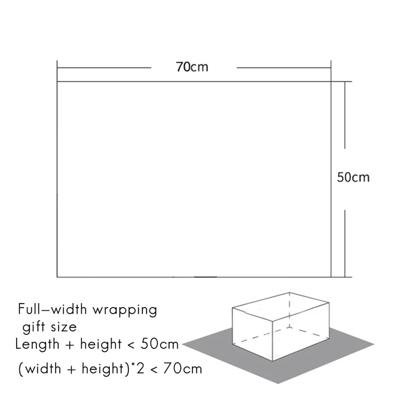 Оберточная бумага 6 листов перерабатываемая Подарочная обертка 70x50 см для