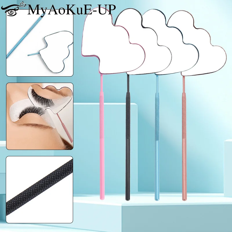 1 шт. зеркало для проверки наращивания ресниц двойное в форме сердца