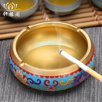 pure copper ashtray home indoor coffee table office new chinese style ashtray creative personalized trend decoration