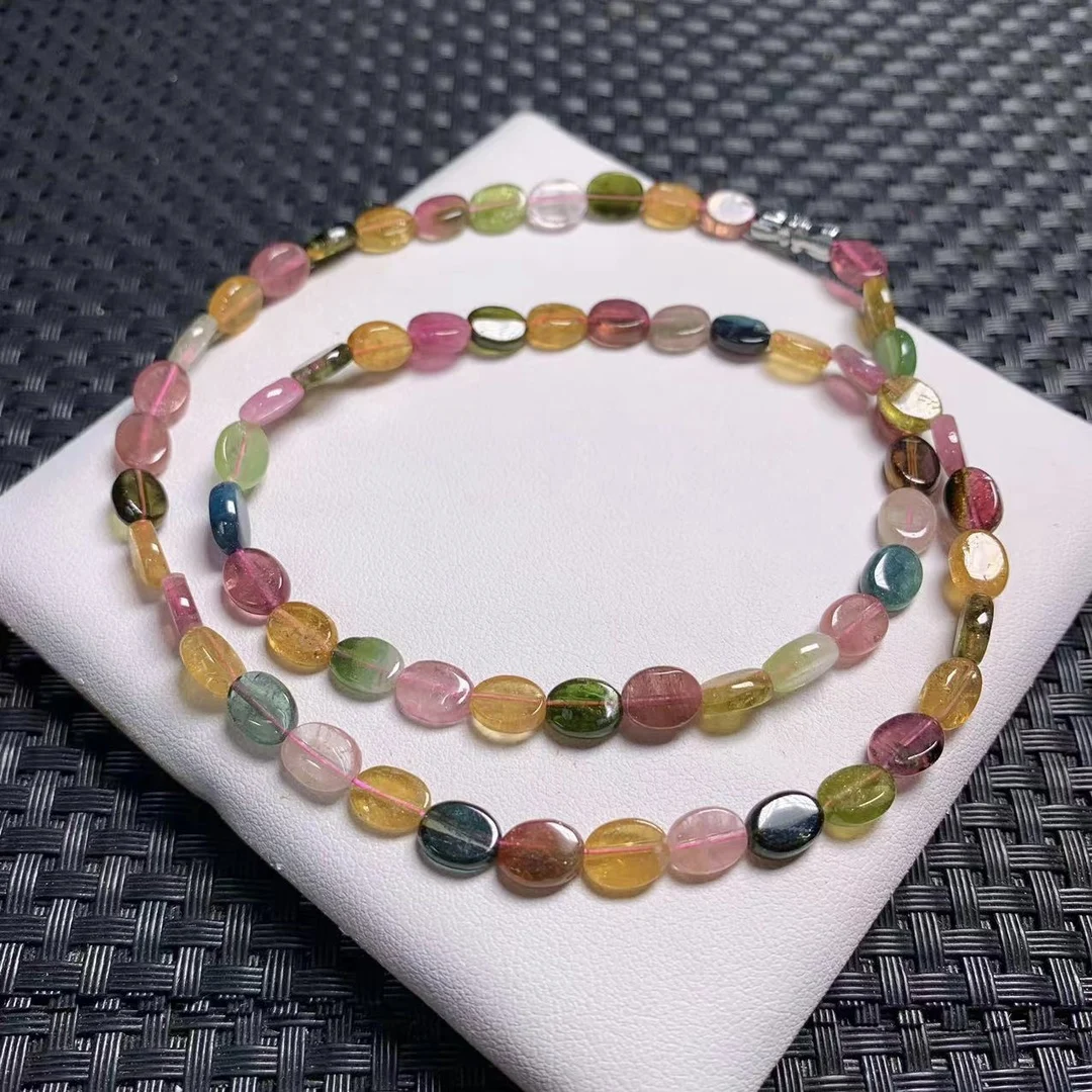 1 шт. Fengbaowu натуральный разноцветный драгоценный камень Elbaite красочное овальное