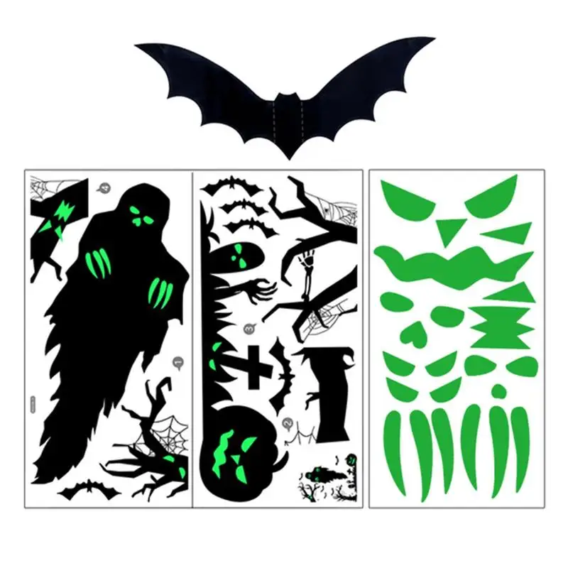 

Halloween Glow In The Dark Decals Creepy Stickers For Glow In The Dark Decorative Wall Decals For Halloween For Ceilings Walls