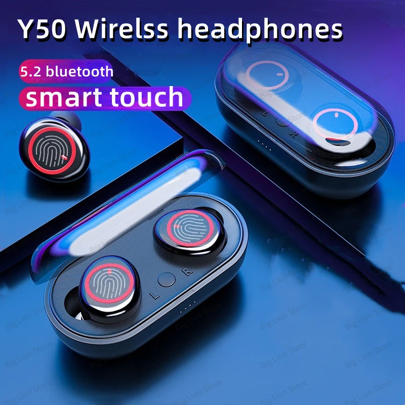 Беспроводные наушники y50 pro TWS Bluetooth стереонаушники беспроводные с микрофоном для