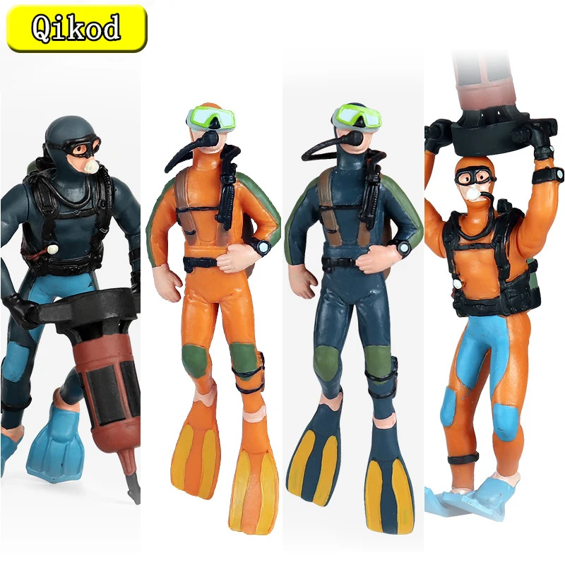 

Diver Undersea Adventure Figures Plastic Simulation Model Bath Diving Figure Doll Decoration Action Figure Kids Educational Toys