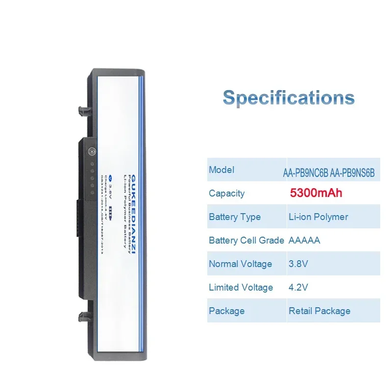 Аккумулятор GUKEEDIANZI для samsung 270E 270E5V 275E5V NP270E5E